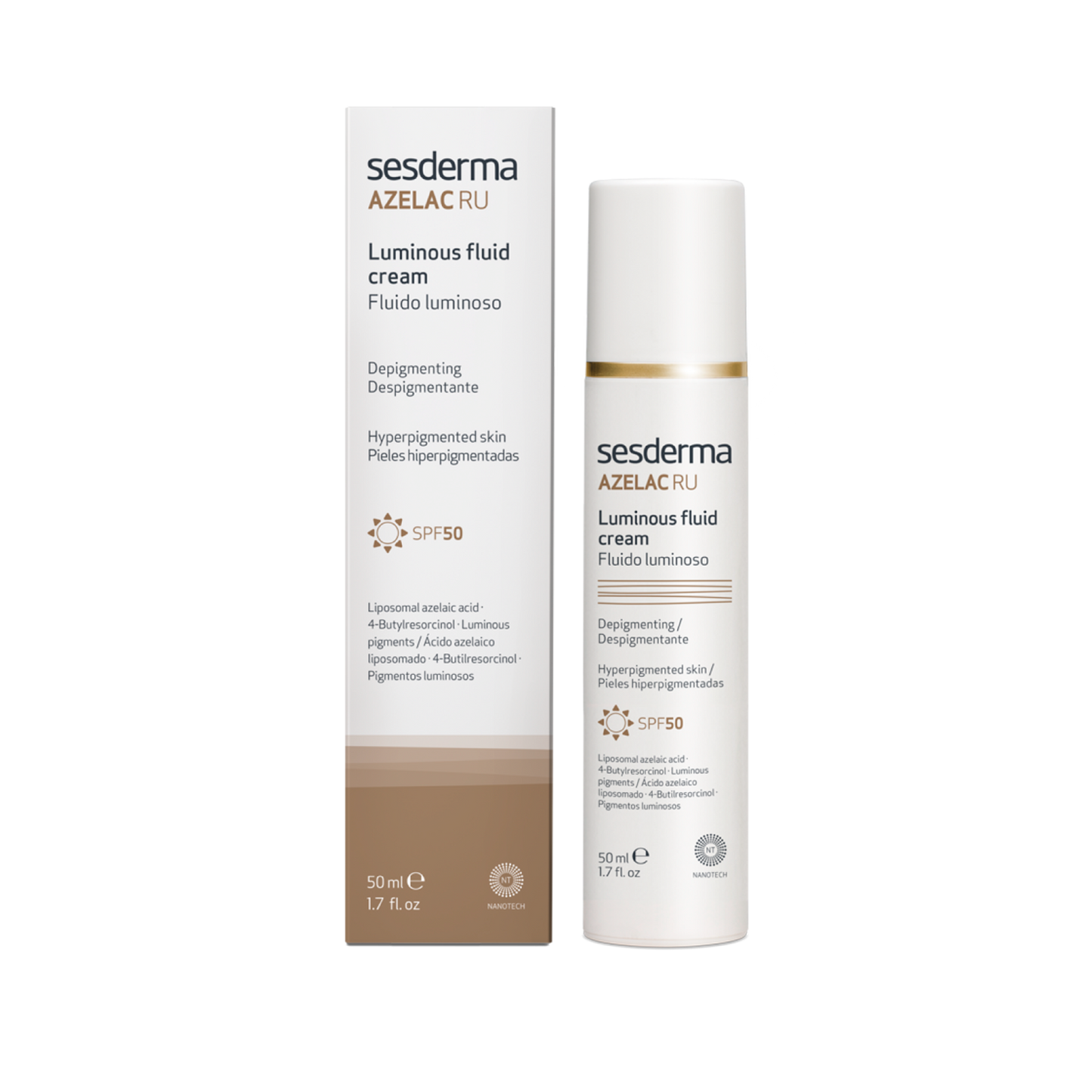 AZELAC RU FLUIDO LUMINOSO SPF 50 CREMA GEL FRASCO X 50 ML