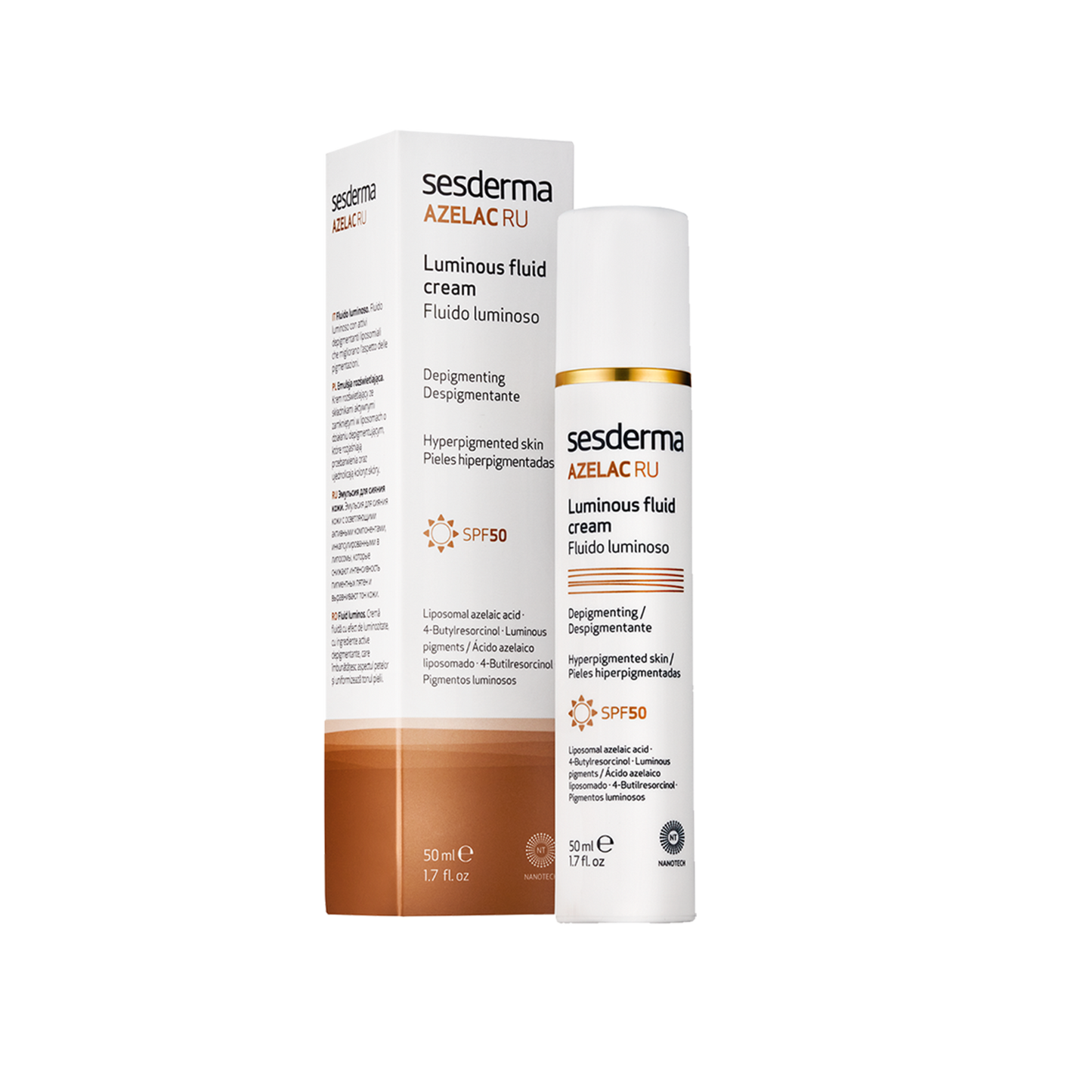 AZELAC RU FLUIDO LUMINOSO SPF 50 CREMA GEL FRASCO X 50 ML