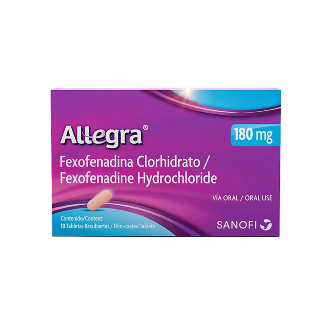 ALLEGRA 180 MG TABLETA RECUBIERTA CAJA X 10