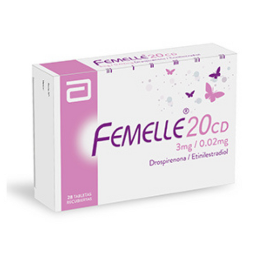 FEMELLE 20 CD TABLETA RECUBIERTA CAJA X 28