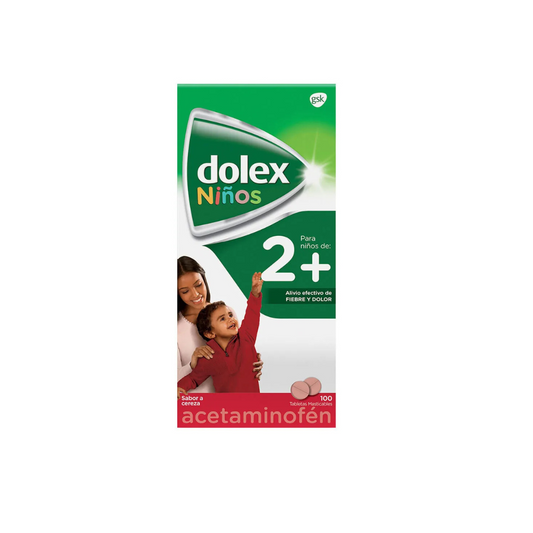 DOLEX 100 MG TABLETA MASTICABLE CAJA X 100