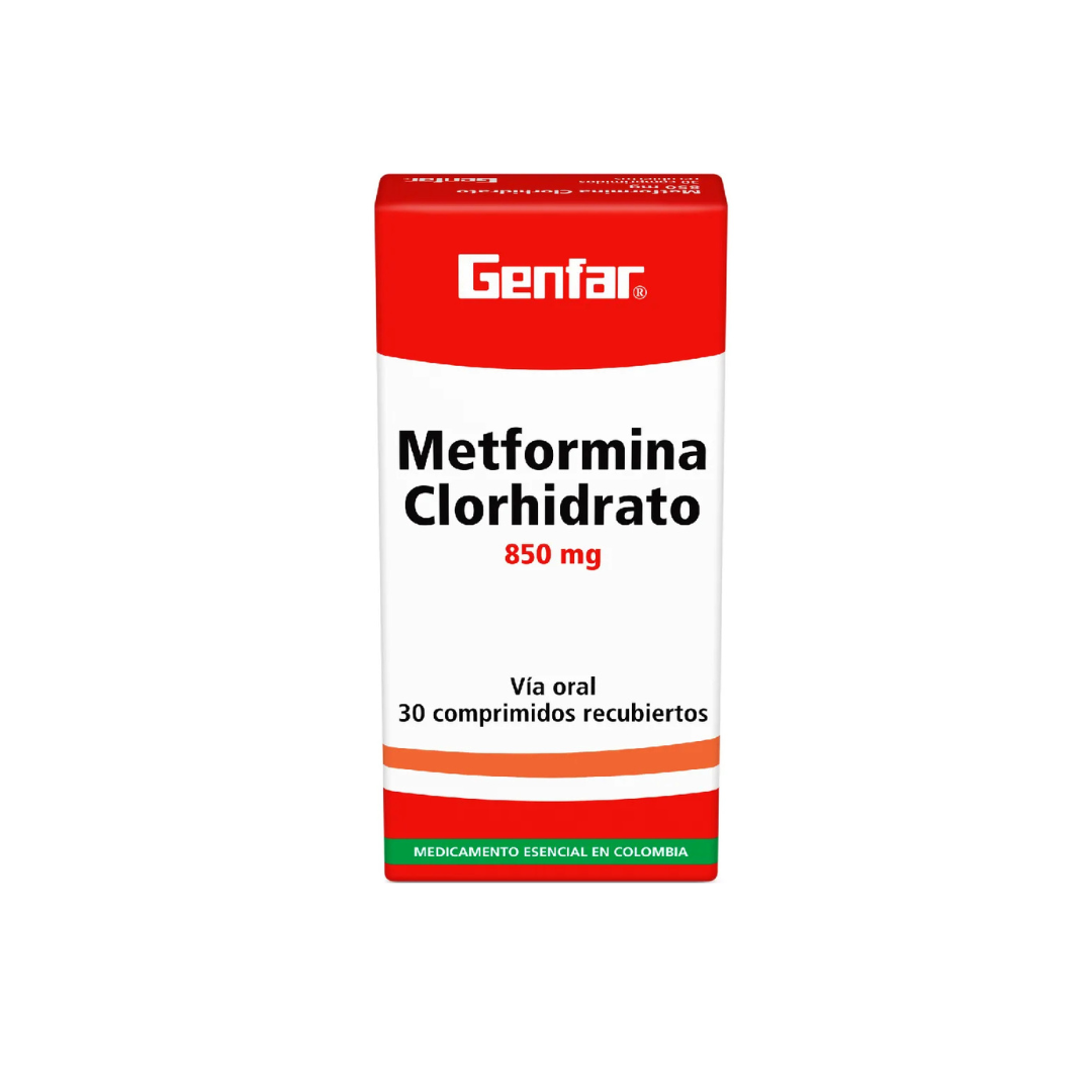 METFORMINA CLORHIDRATO WINTHROP 850 MG TABLETA RECUBIERTA CAJA X 30