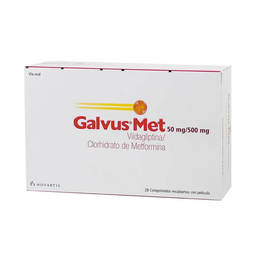 GALVUS MET 50 MG/500 MG TABLETA RECUBIERTA CAJA X 28