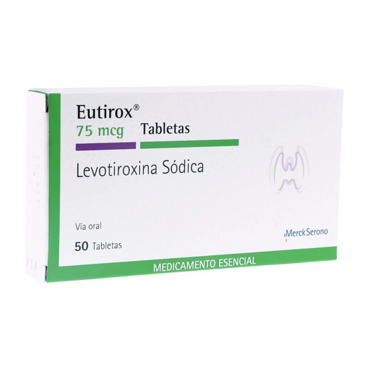EUTIROX 75 MCG TABLETA CAJA X 50