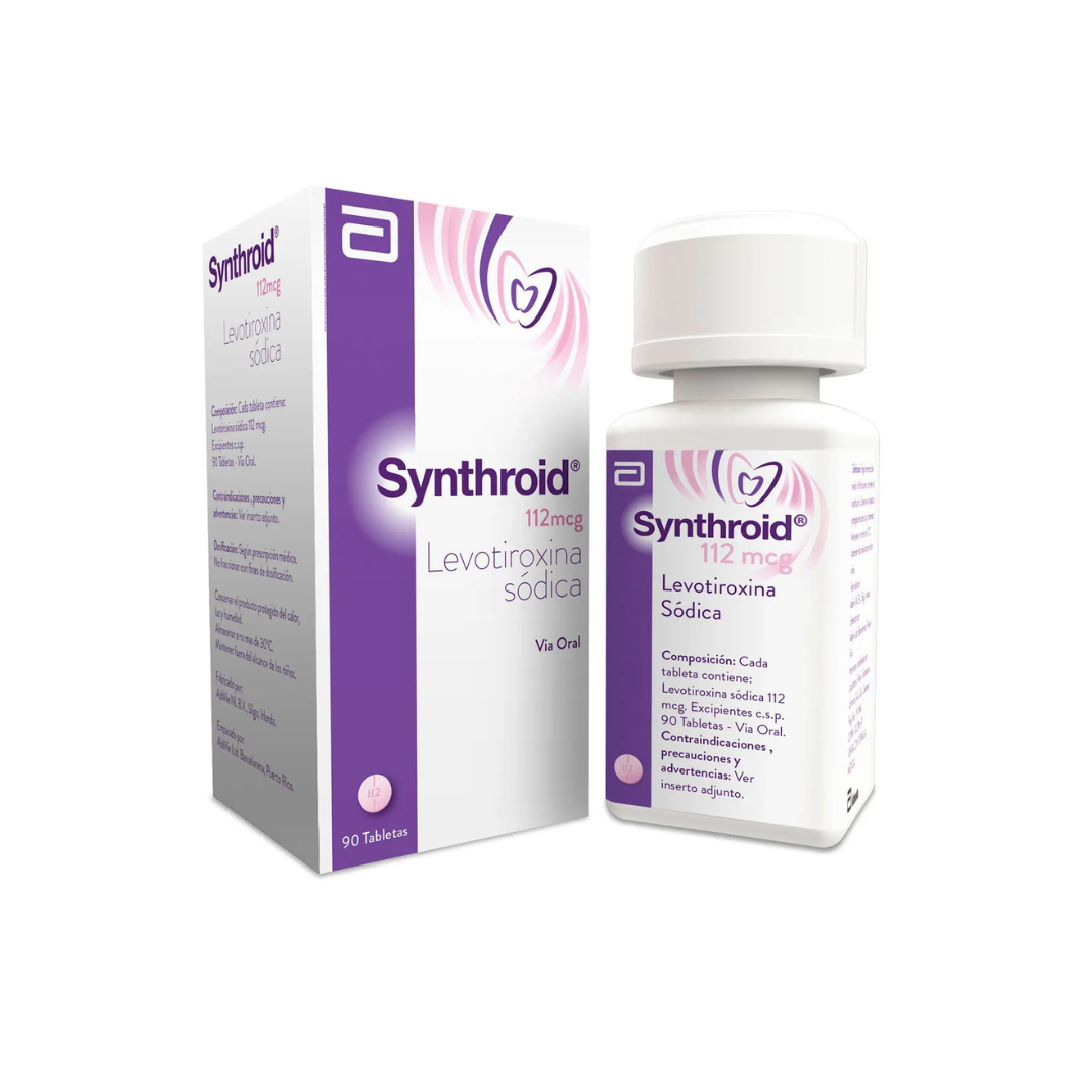 SYNTHROID 112 MCG TABLETA CAJA X 90