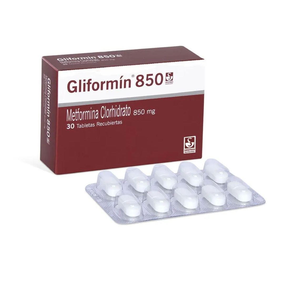 GLIFORMIN 850 MG TABLETA RECUBIERTA CAJA X 30