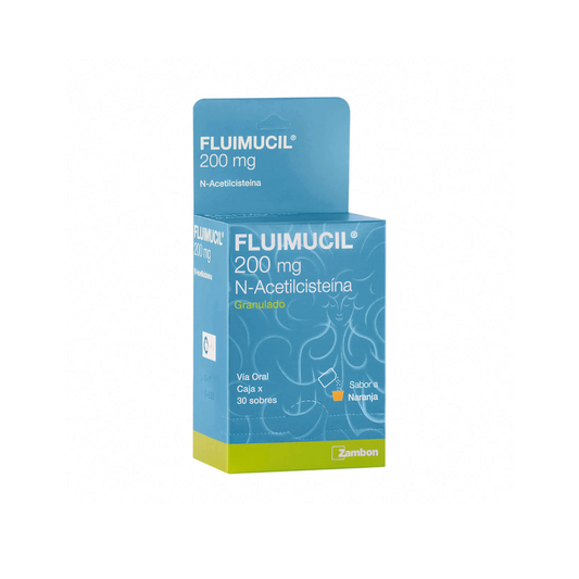 FLUIMUCIL 200 MG POLVO GRANULADO CAJA X 30 SOBRES