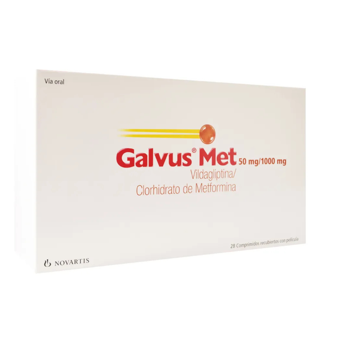 GALVUS MET 50 MG/1000 MG TABLETA RECUBIERTA CAJA X 28