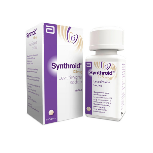 SYNTHROID 125 MCG TABLETA CAJA X 90