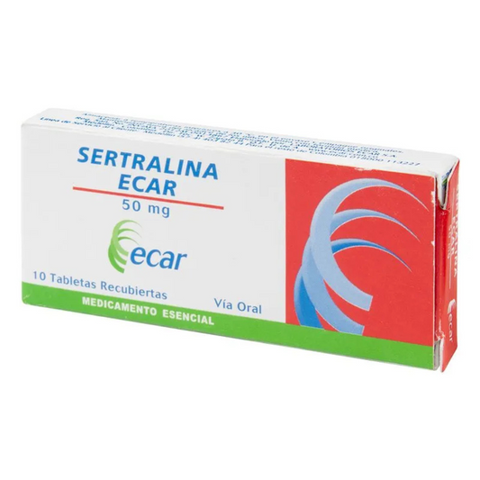 SERTRALINA ECAR 50 MG TABLETA CAJA X 10