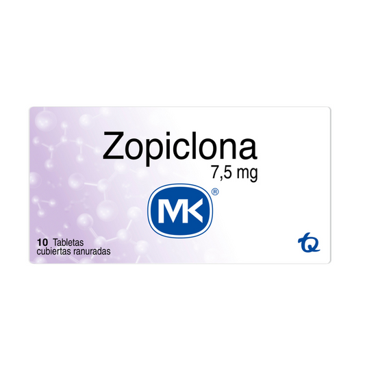 ZOPICLONA MK 7.5 MG TABLETA RECUBIERTA CAJA X 10