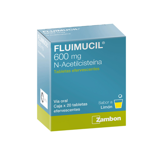 FLUIMUCIL 600 MG TABLETA EFERVESCENTE CAJA X 20
