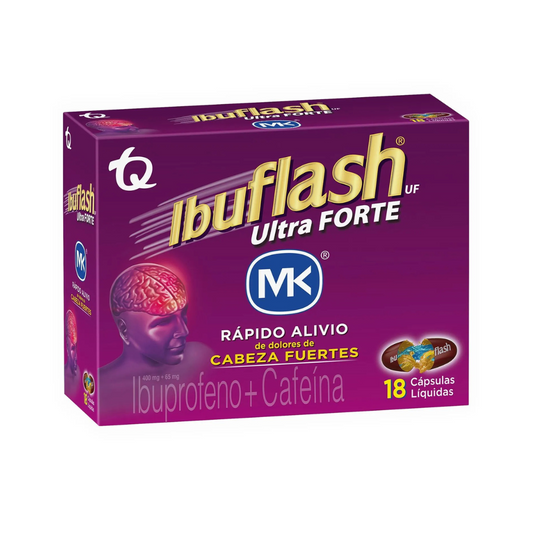 IBUFLASH UF 400 MG/65 MG CAPSULA BLANDAS CAJA X 18