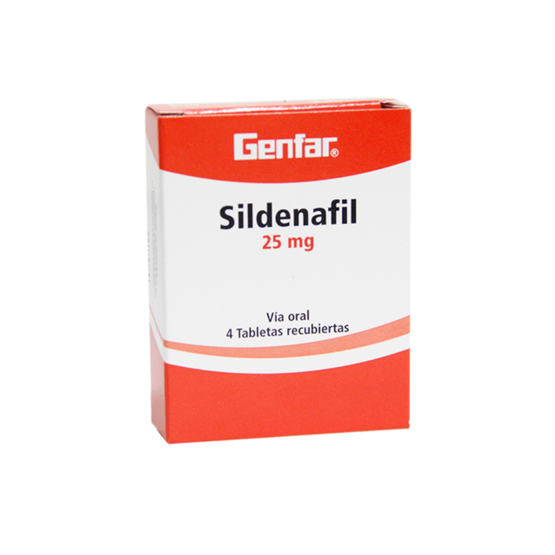 SILDENAFILO GENFAR 25 MG TABLETA CAJA X 4