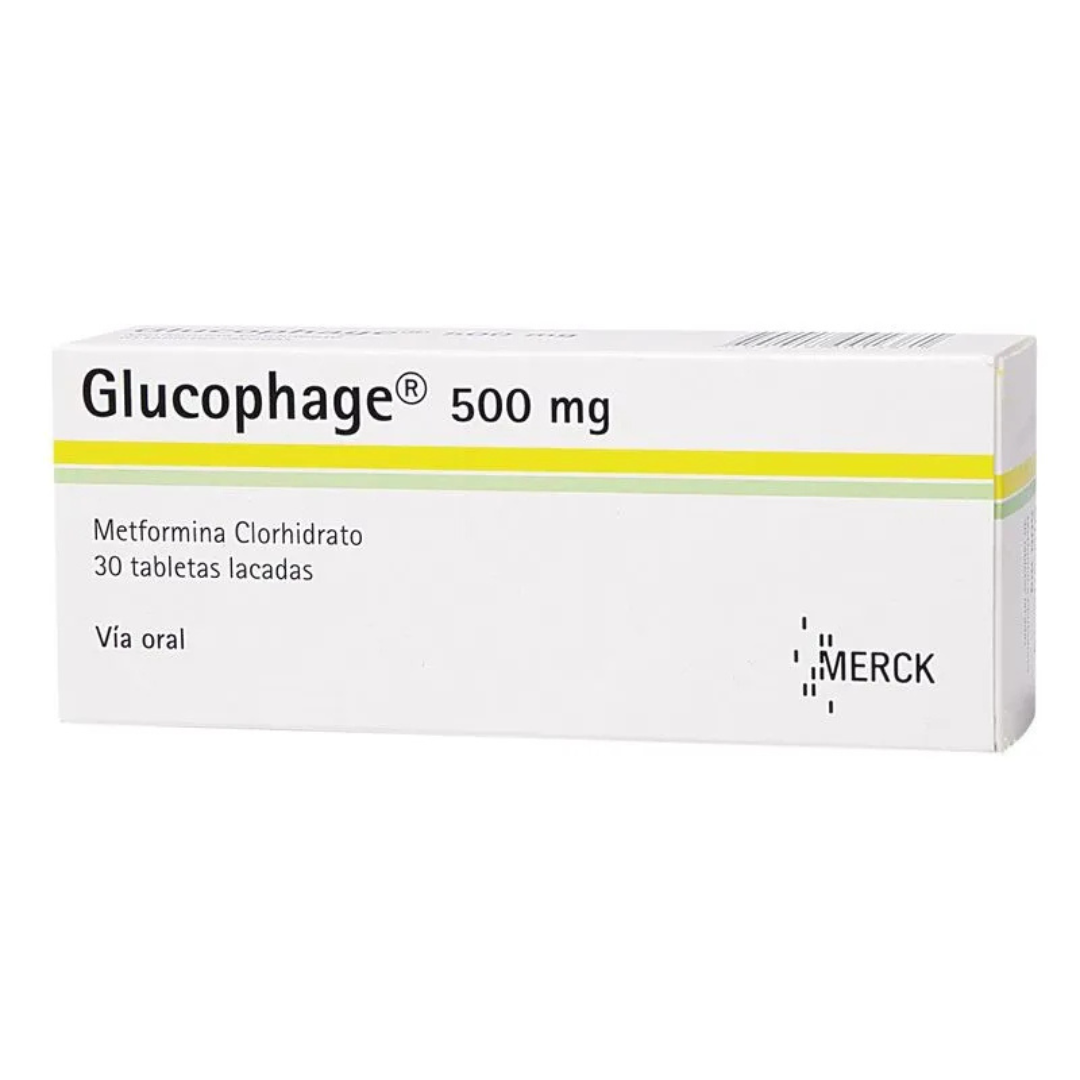 GLUCOPHAGE 500 MG TABLETA RECUBIERTA CAJA X 30