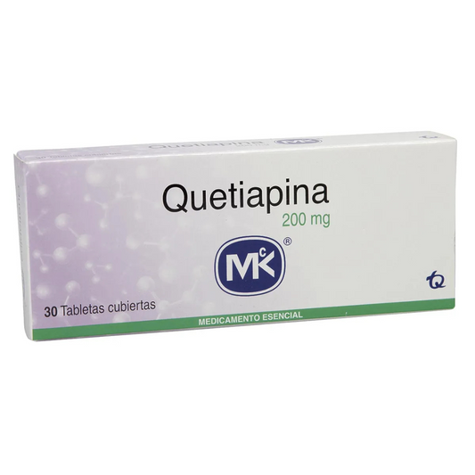 QUETIAPINA MK 200 MG TABLETA CAJA X 30
