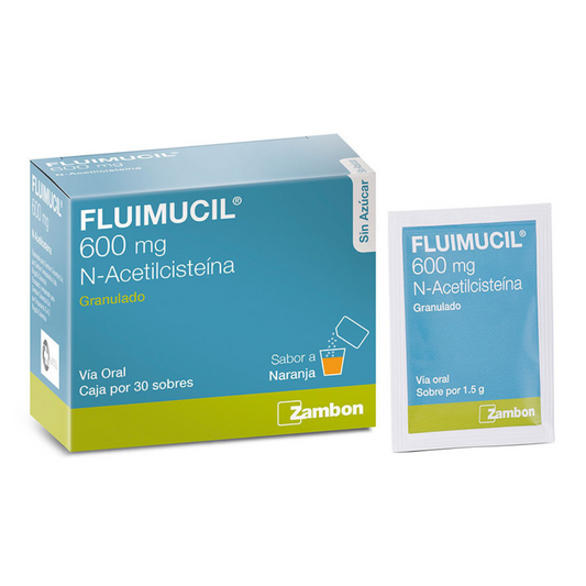 FLUIMUCIL 600 MG POLVO GRANULADO CAJA X 30 SOBRES