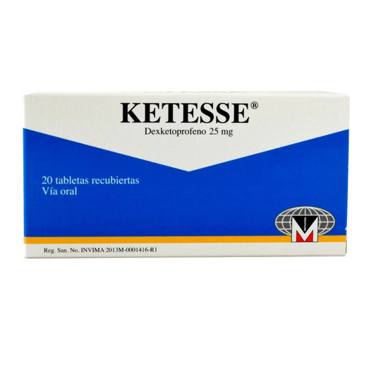 KETESSE 25 MG TABLETA CAJA X 20