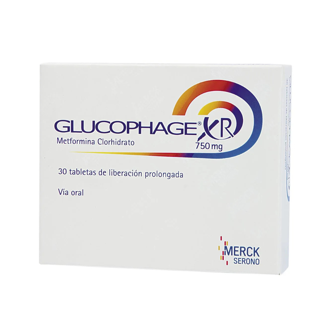 GLUCOPHAGE XR 750 MG TABLETA LIBERACIÓN PROLONGADA CAJA X 30