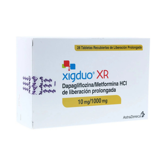 XIGDUO XR 10 MG/100 MG TABLETA LIBERACIÓN PROLONGADA CAJA X 28