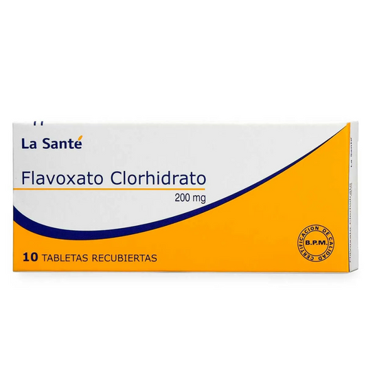 FLAVOXATO CLORHIDRATO LA SANTE 200 MG TABLETA RECUBIERTA CAJA X 10