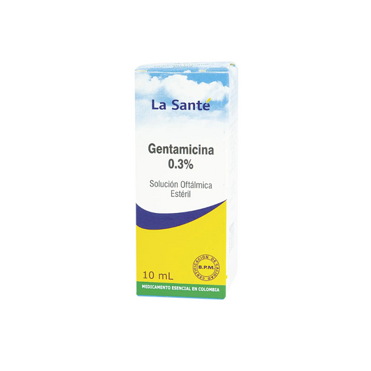 GENTAMICINA LA SANTE 0.3% SOLUCIÓN OFTALMICA FRASCO X 10 ML