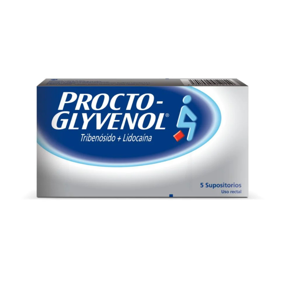 PROCTO GLYVENOL 40 MG/400 MG SUPOSITORIO CAJA X 5