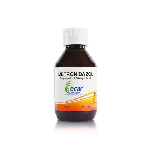 METRONIDAZOL ECAR 2.5 G SUSPENSION ORAL FRASCO X 120 ML