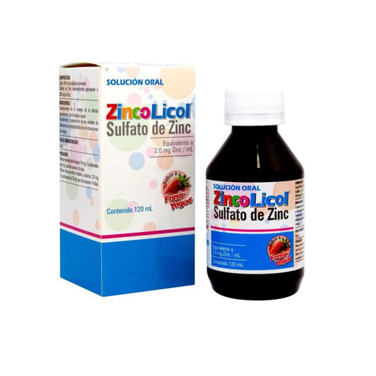 ZINC OLICOL 200 MG SOLUCIÓN ORAL FRASCO X 120 ML