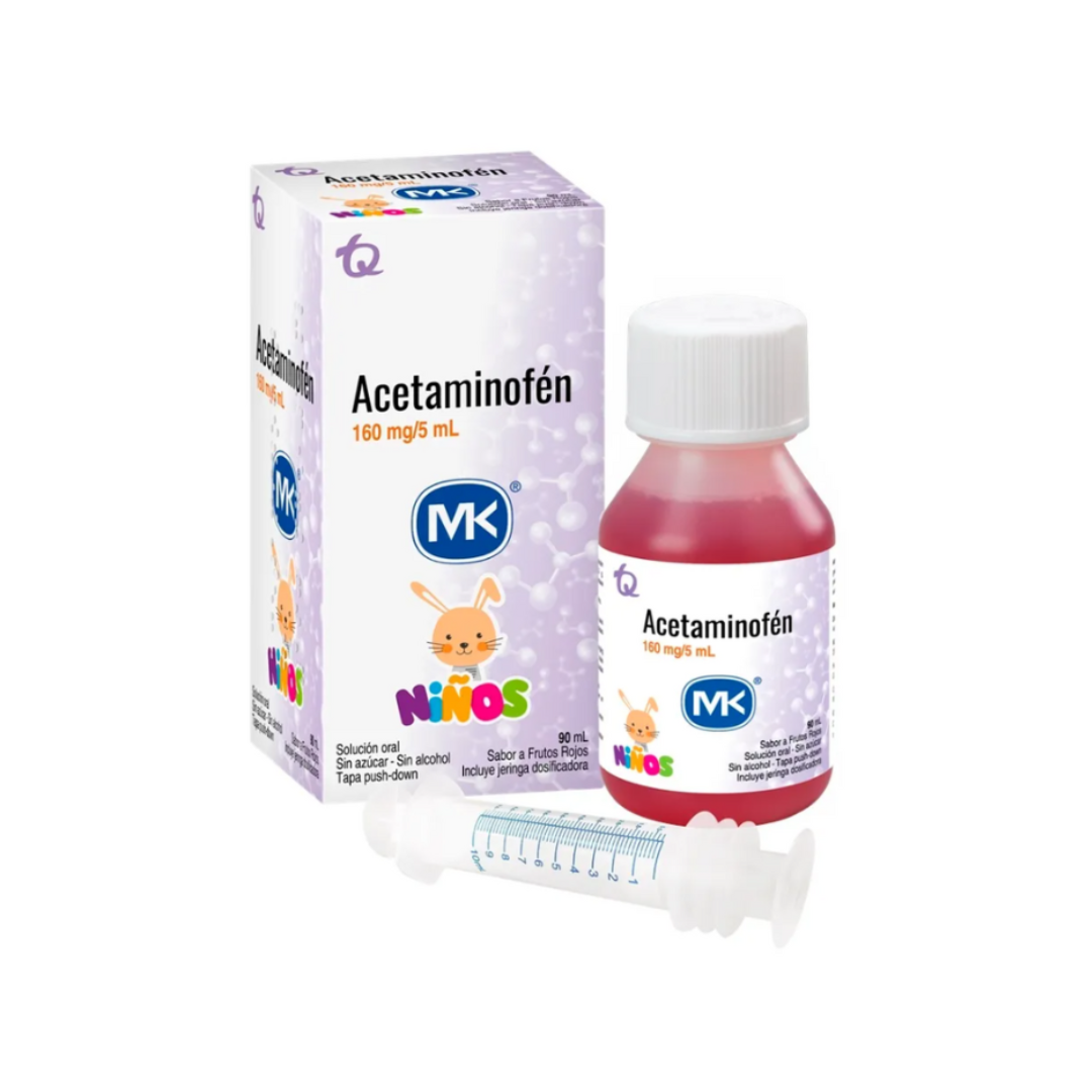 ACETAMINOFEN MK 160 MG/5 ML SOLUCIÓN ORAL FRASCO X 90 ML