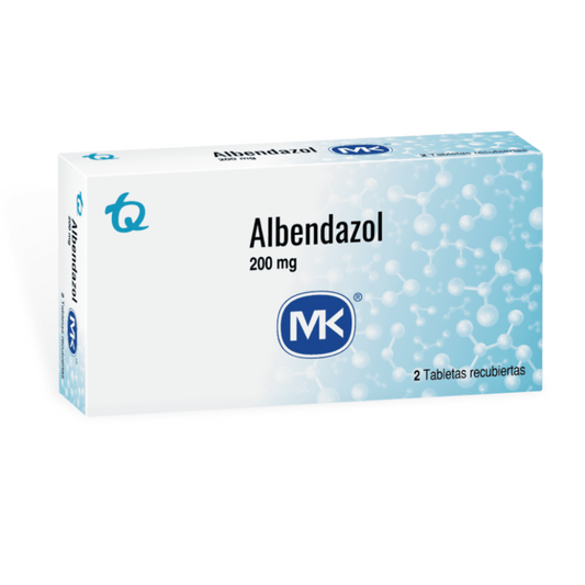 ALBENDAZOL MK 200 MG TABLETA CAJA X 2