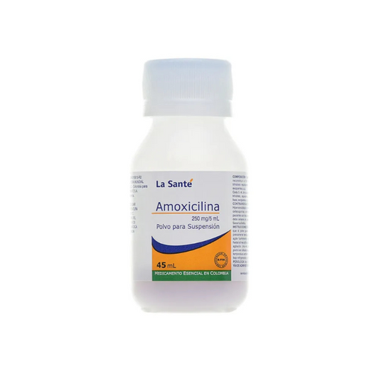 AMOXICILINA LA SANTE 250 MG/5 ML POLVO PARA SUSPENSIÓN FRASCO X 100 ML