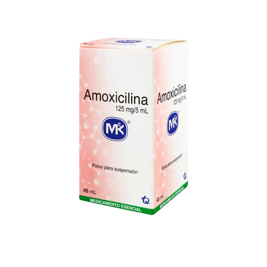 AMOXICILINA MK 125 MG/5 ML POLVO PARA SUSPENSIÓN FRASCO X 45 ML