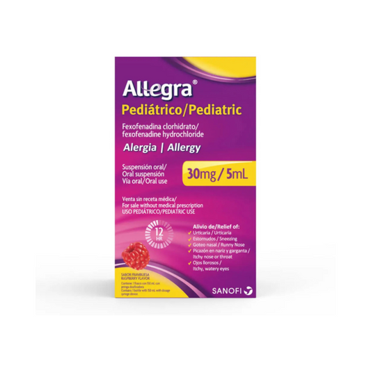 ALLEGRA 30 MG/5 ML SUSPENSION ORAL FRASCO X 150 ML