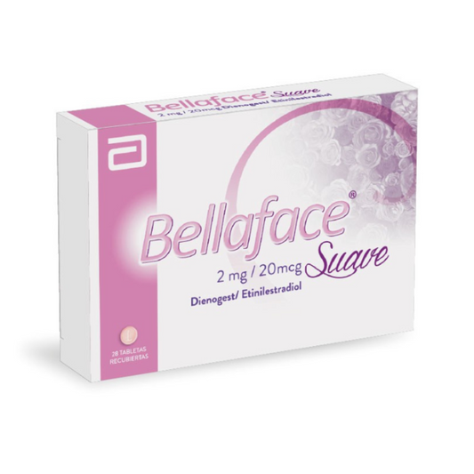 BELLAFACE SUAVE 2 MG/20 MCG TABLETA RECUBIERTA CAJA X 28