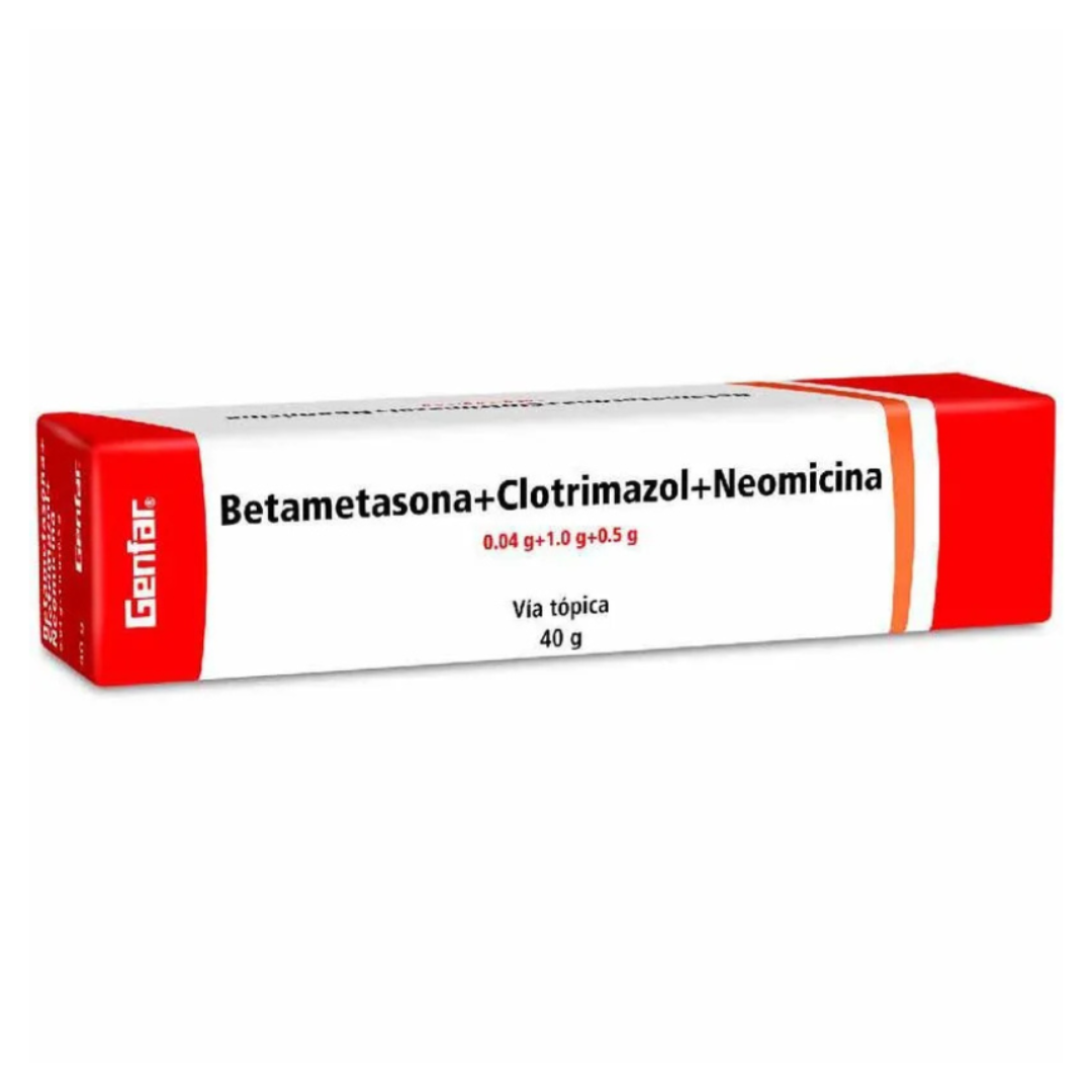 BETAMETASONA/CLOTRIMAZOL/NEOMICINA GENFAR 0.04%/1%/0.5% CREMA TOPICA TUBO X 40 G