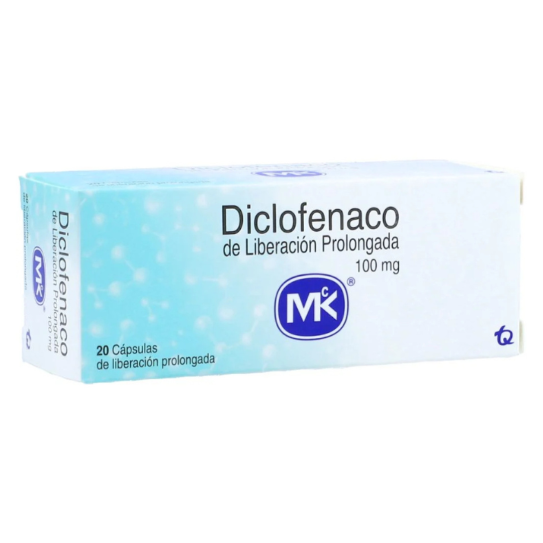 DICLOFENACO MK 100 MG CAPSULA LIBERACIÓN PROLONGADA CAJA X 20