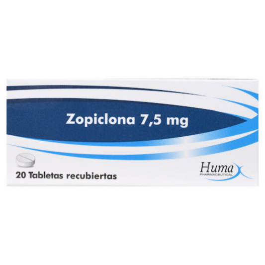 ZOPICLONA HUMAX 7.5 MG TABLETA RECUBIERTA CAJA X 20