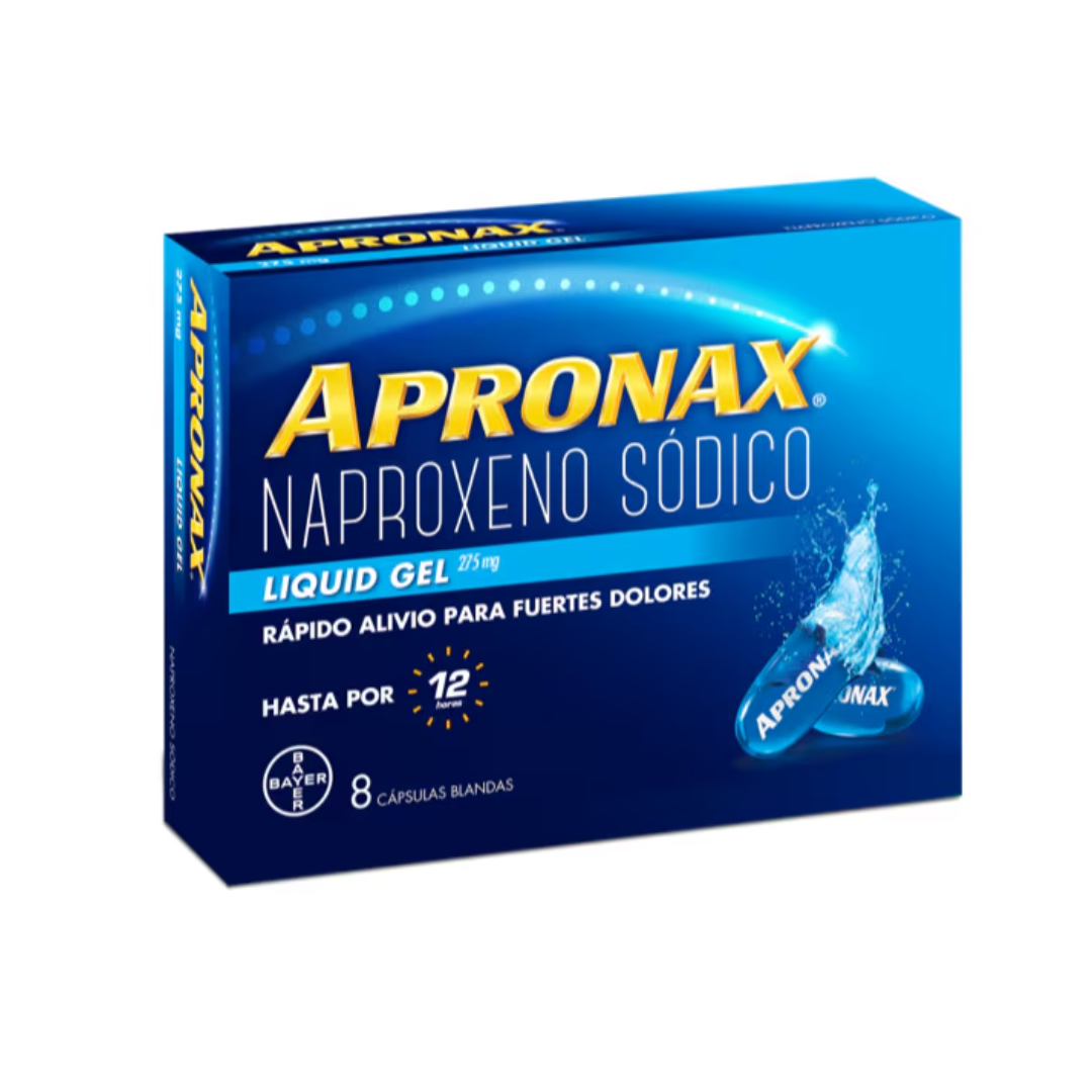 APRONAX LIQUID GELS 275 MG CAPSULA CAJA X 8