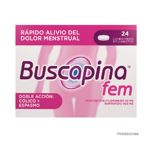 BUSCAPINA FEM 20/400 MG TABLETA CAJA X 24