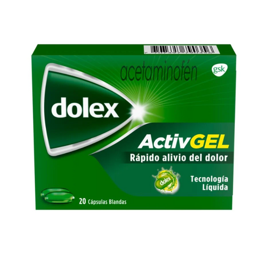 DOLEX ACTIVGEL 500 MG CAPSULA LIQUIDA CAJA X 20