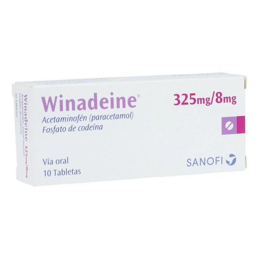 WINADEINE 325/ 8 MG TABLETA CAJA X 10