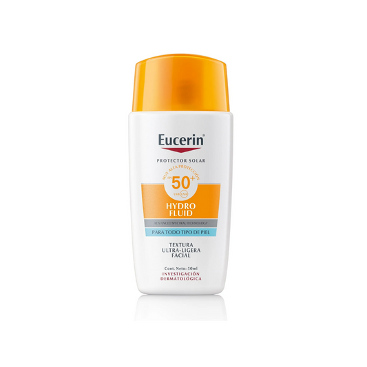 EUCERIN SUN FACE HYDRO FPS 50+ FLUID TEXTURA ULTRA-LIGERA  CREMA FACIAL FRASCO X 50 ML
