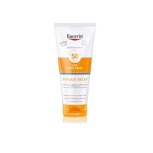 EUCERIN SUN TOQUE SECO CORPORAL SPF50 CREMA TOPICA FRASCO X 200 ML