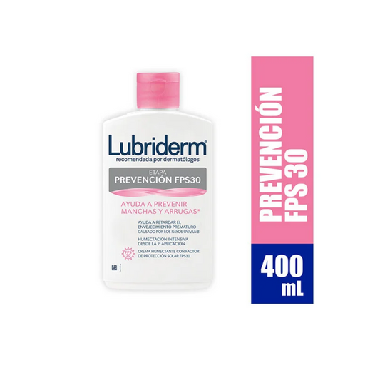 LUBRIDERM ETAPA PREVENCION FPS 30 CREMA TOPICA FRASCO X 400 ML