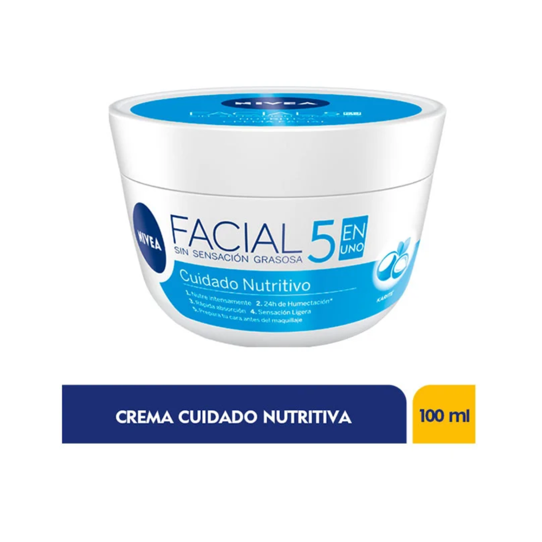 NIVEA CUIDADO NUTRITIVO CREMA FACIAL FRASCO X 100 ML