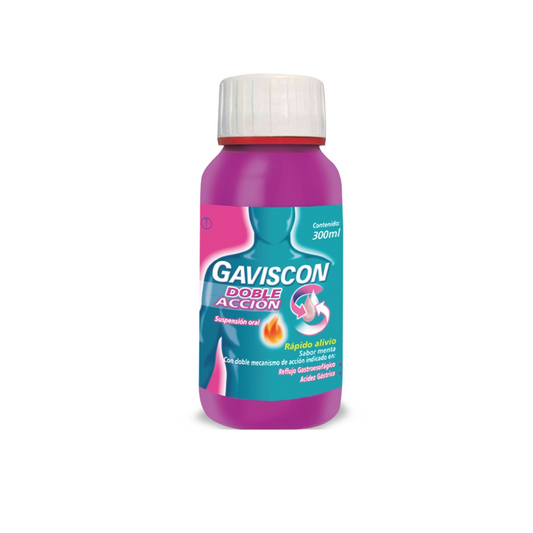 GAVISCON D/ACCION MENTA SUSPENSION ORAL FRASCO X 300 ML
