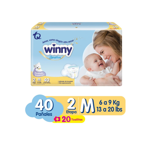 WINNY SENSITIVE ET2+TOAX20GO NA BOLSA X 40