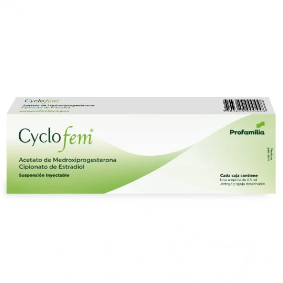 CYCLOFEM 25 MG/5MG SUSPENSIÓN INYECTABLE CAJA X 1