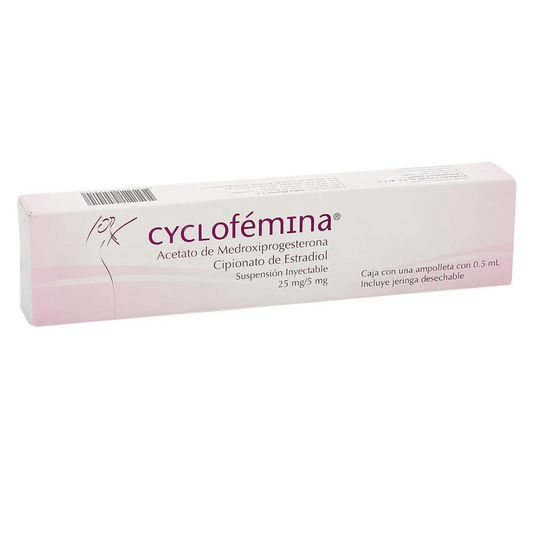 CYCLOFEMINA 25 MG/5MG SUSPENSIÓN INYECTABLE CAJA X 1